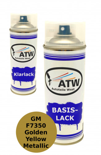 Autolack für General Motors F7350 Golden Yellow Metallic +400ml Klarlack Set